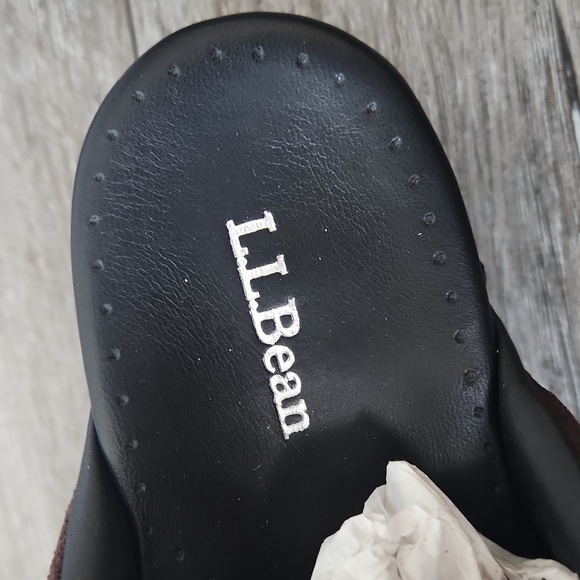 L.L. Bean Women's Dark Brown Suede Mules - Picture 3 of 5